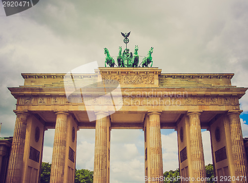 Image of Retro look Brandenburger Tor Berlin