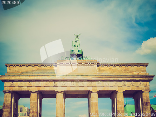 Image of Retro look Brandenburger Tor Berlin