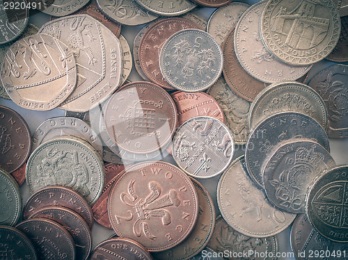 Image of Retro look British pound coin