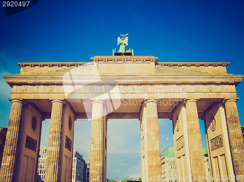 Image of Retro look Brandenburger Tor Berlin