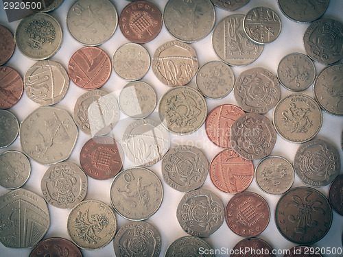 Image of Retro look British pound coin