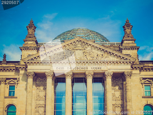 Image of Retro look Reichstag Berlin