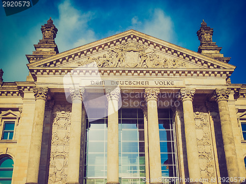 Image of Retro look Reichstag Berlin