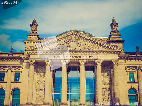 Image of Retro look Reichstag Berlin