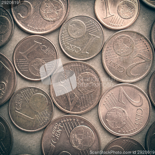 Image of Retro look Euro coins