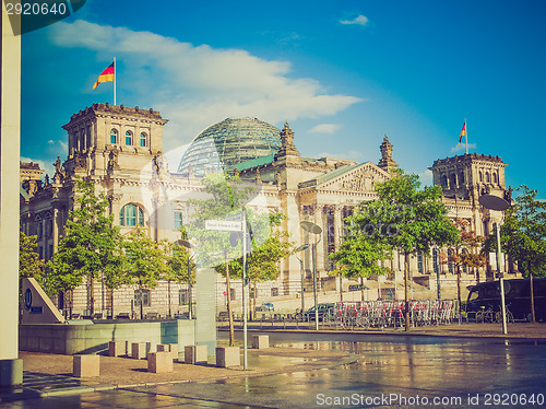 Image of Retro look Reichstag Berlin