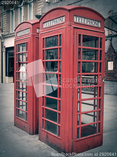 Image of Retro look London telephone box