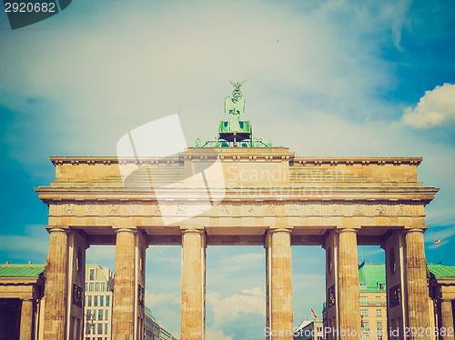 Image of Retro look Brandenburger Tor Berlin