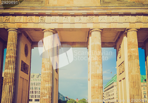 Image of Retro look Brandenburger Tor Berlin