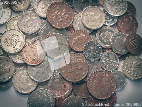 Image of Retro look Pound coins