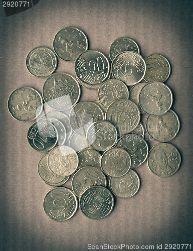 Image of Retro look Euro coins