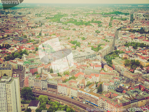 Image of Retro look Berlin aerial view