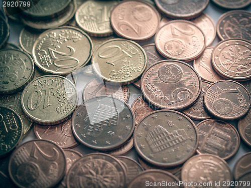 Image of Retro look Euro coins
