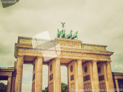 Image of Retro look Brandenburger Tor Berlin