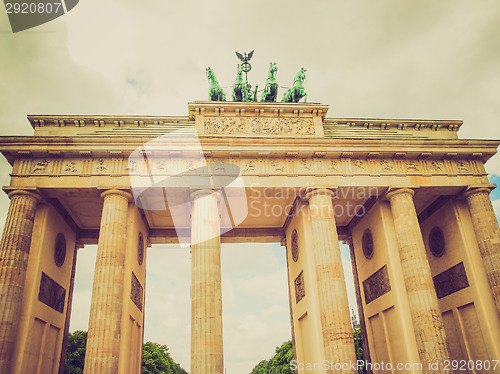 Image of Retro look Brandenburger Tor Berlin