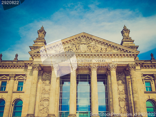 Image of Retro look Reichstag Berlin