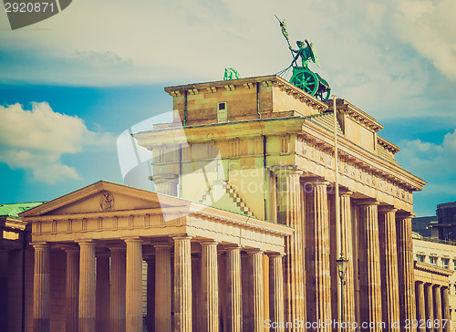 Image of Retro look Brandenburger Tor Berlin