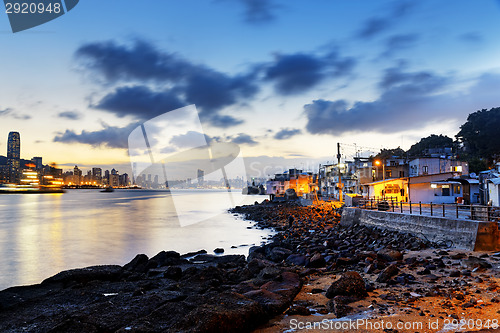 Image of Sunset in Hong Kong fishing valley