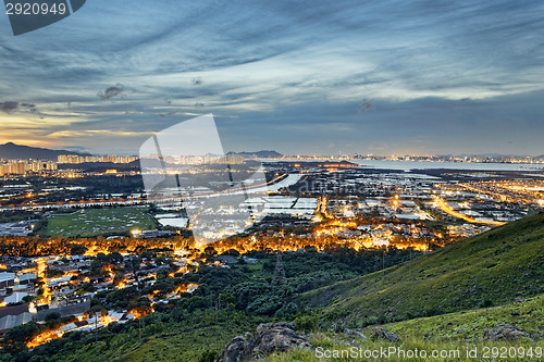 Image of Hong Kong Yuen Long downtown sunset