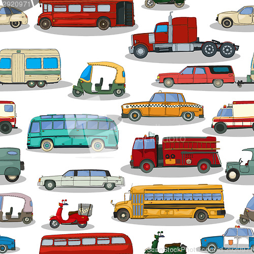 Image of Retro cars  pattern