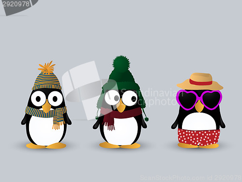 Image of Cute penguin characters