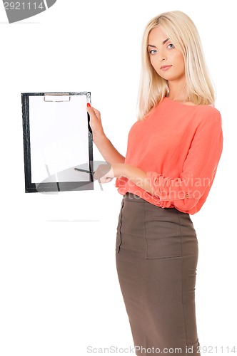 Image of Woman with clipboard