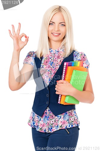 Image of Woman with books