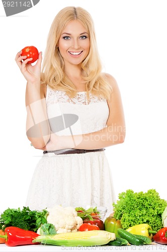 Image of Woman with vegetables