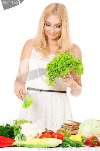 Image of Woman with vegetables