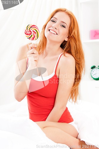 Image of Girl on bed