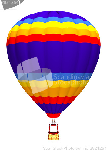 Image of Hot Air Balloon on White