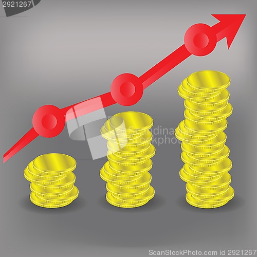 Image of financial bar chart diagram