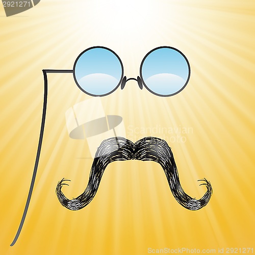 Image of mustaches and glasses