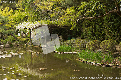 Image of The scenery of Japanese garden near Heian Shrine.