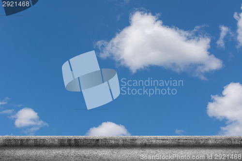 Image of concrete ground with cloudy sky