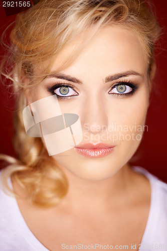 Image of Beautiful blond with grey blue eyes