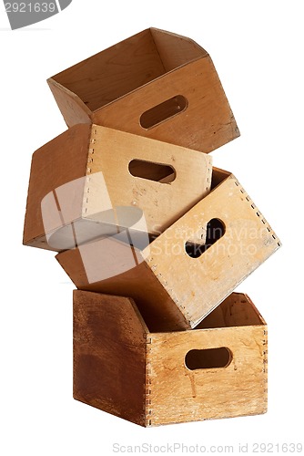 Image of wooden containers for holding file folders