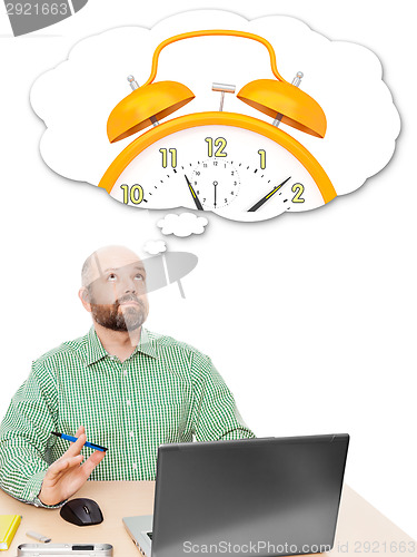 Image of business man thinking