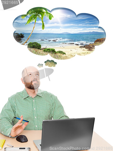 Image of business man dreams 