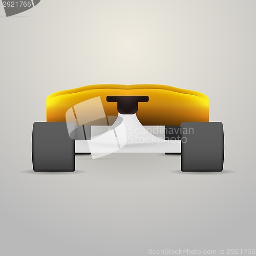 Image of Vector illustration of yellow longboard