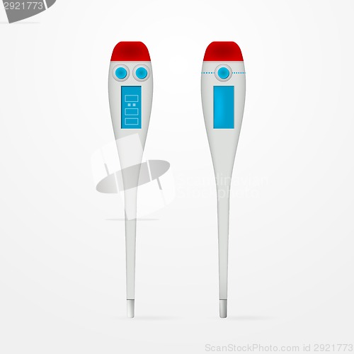 Image of Vector illustration of electronic medical thermometers
