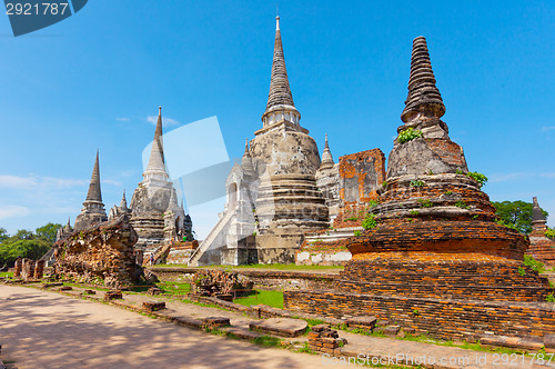 Image of Wat Phra Si Sanphet temple. Phra Nakhon Si Ayutthaya Province, T