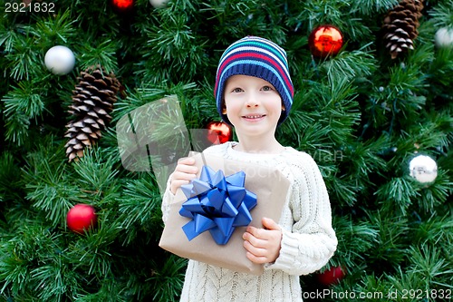 Image of boy at christmas