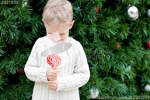 Image of boy at christmas