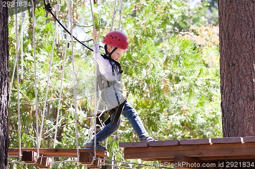 Image of kid in adventure park