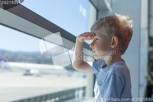 Image of boy at the airport