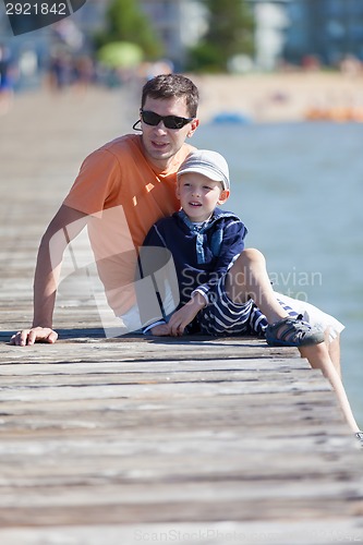 Image of family at the dock