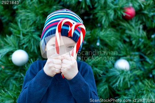 Image of boy at christmas