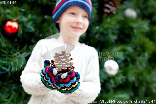 Image of kid at christmas