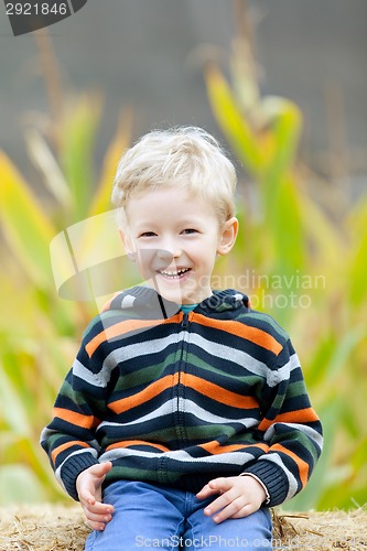 Image of kid at pumpkin patch